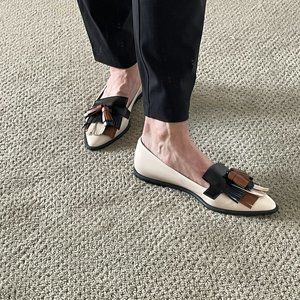 Tod's cream loafer w/tassel, size 39 1/2